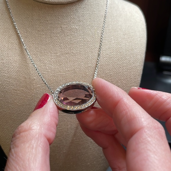 Origami Owl Amethyst Prism Oval hinge locket necklace - Picture 3 of 4